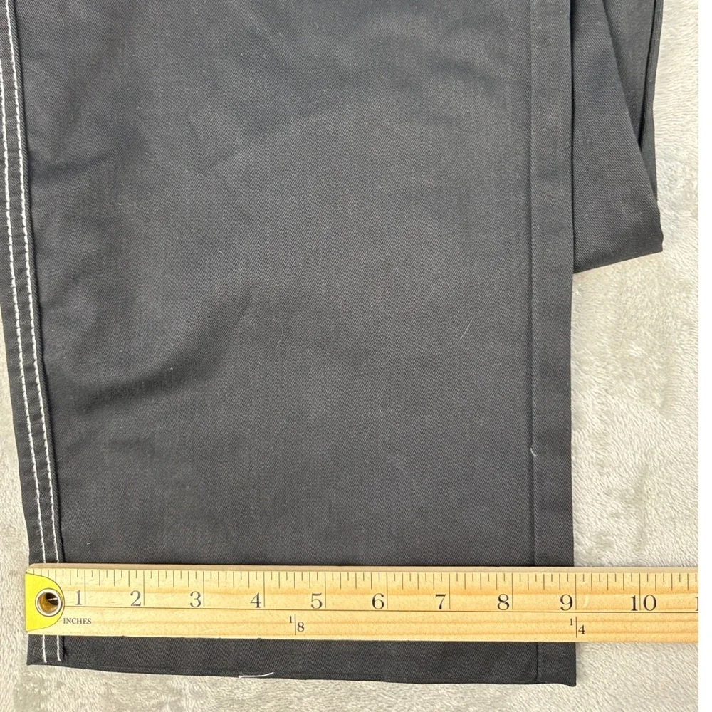 True Religion Cargo Pants Mens 34 Baggy EMB HS SN Jet Black Contrast Stitch NEW